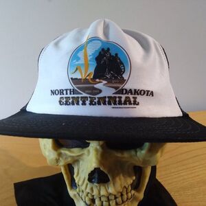 Vintage North Dakota Centennial Snap Back Trucker Hat